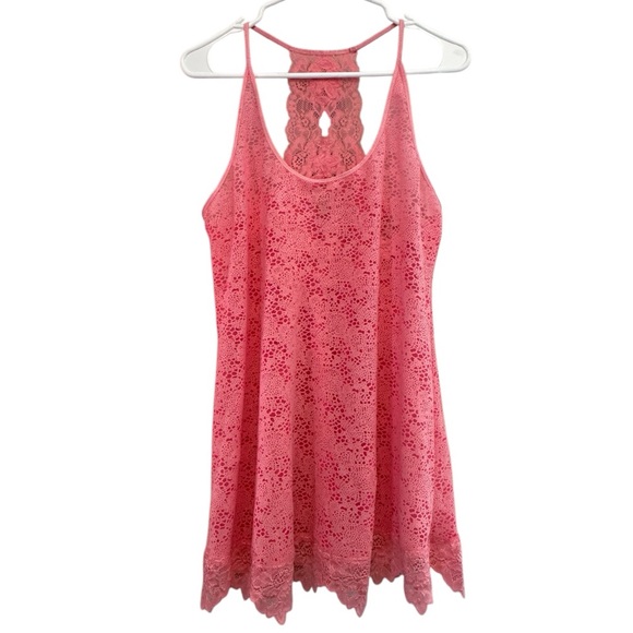 In Bloom Other - Joquil “In Bloom” Vibrant Pink Lace Slip Dress Size Small